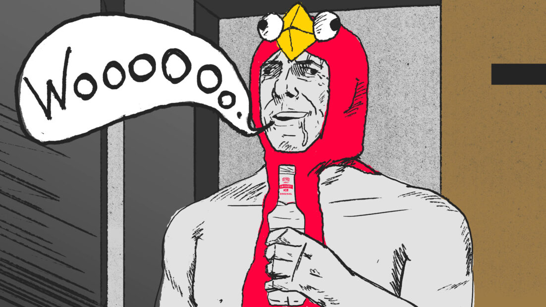 Ric Flair Gets Iced in a turkey suit on Thanksgiving